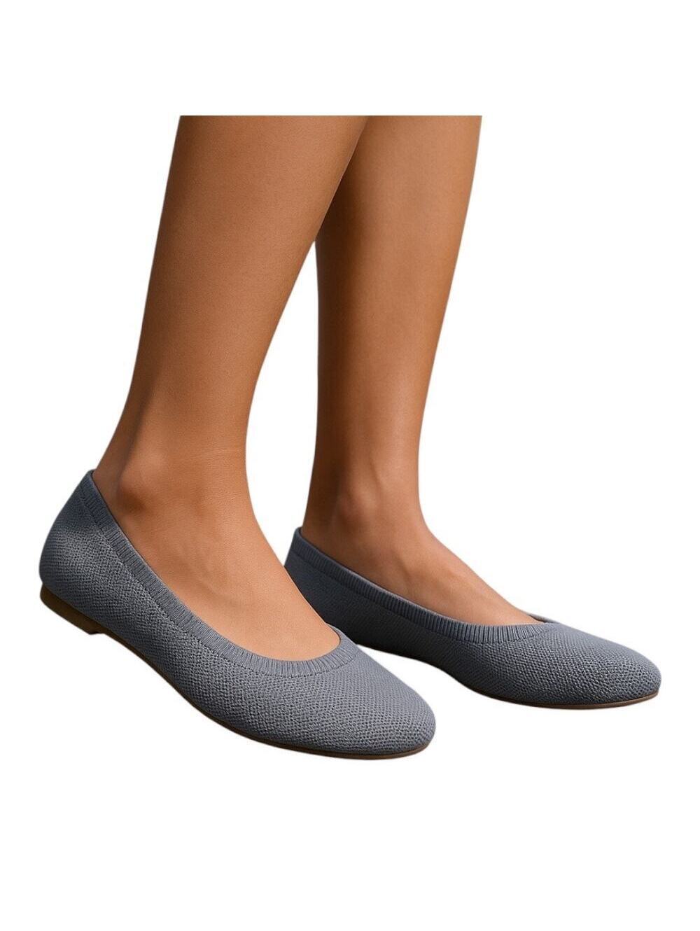 Old Navy Women Baby Blue Knit Almond Toe Ballet Flats Size 7